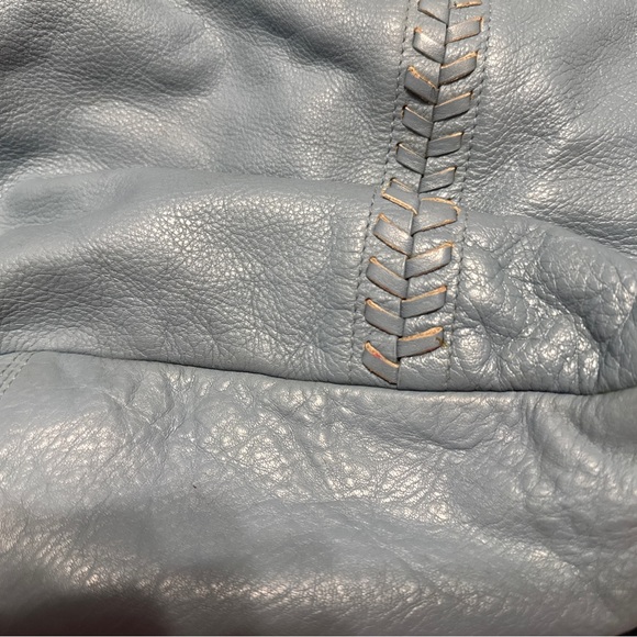 Lauren Ralph Lauren Braided Large Light Blue Purse - Picture 5 of 7